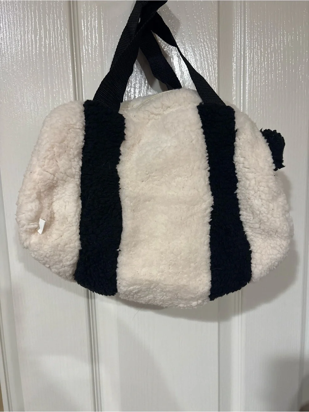 NWOT- Kids Plush Panda Tote Bag in White and Black